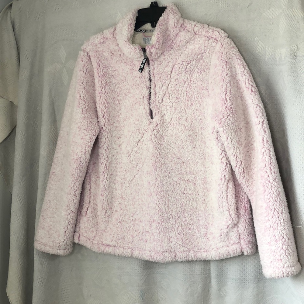 Time and Tru fleece pullover sherpa jacket